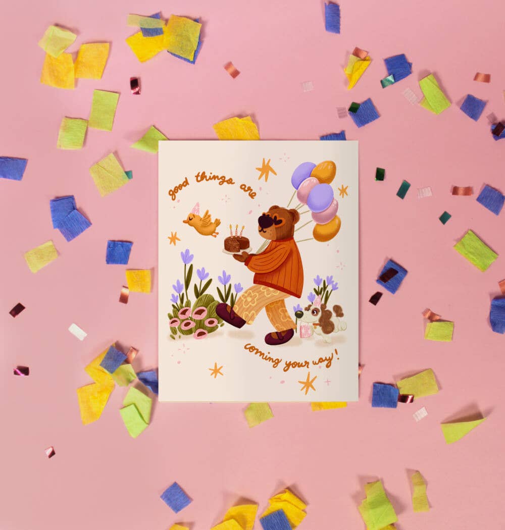 Wallflower Studio Co. - Good Things Are Coming Birthday Greeting Card