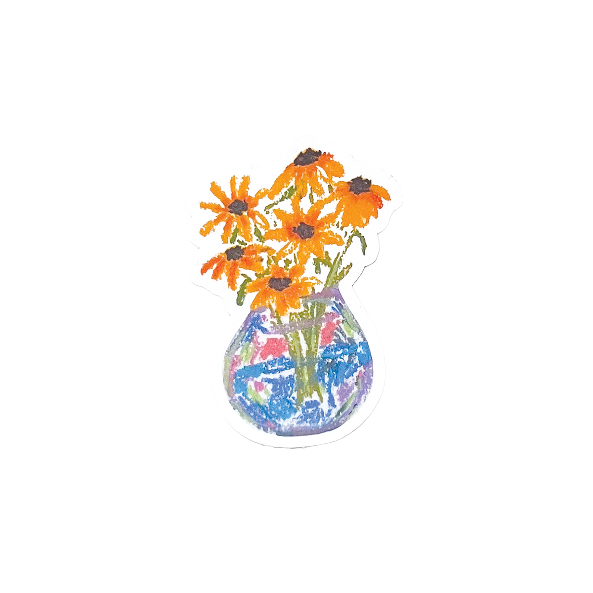 Sunflower Vase Sticker