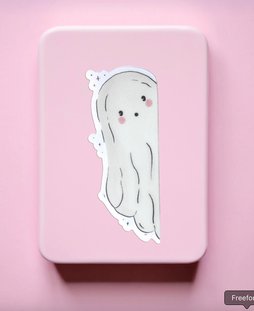 Peek-a-Boo Ghost Sticker