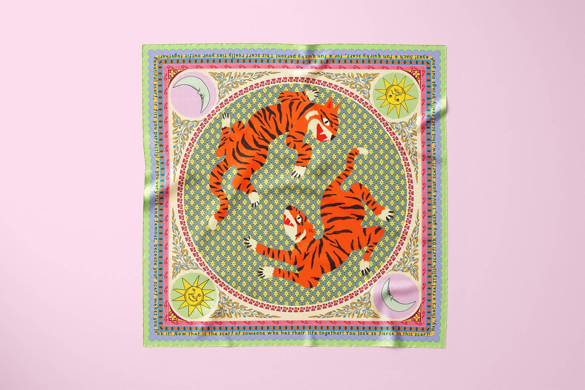 Terrific Tiger Silk Scarf