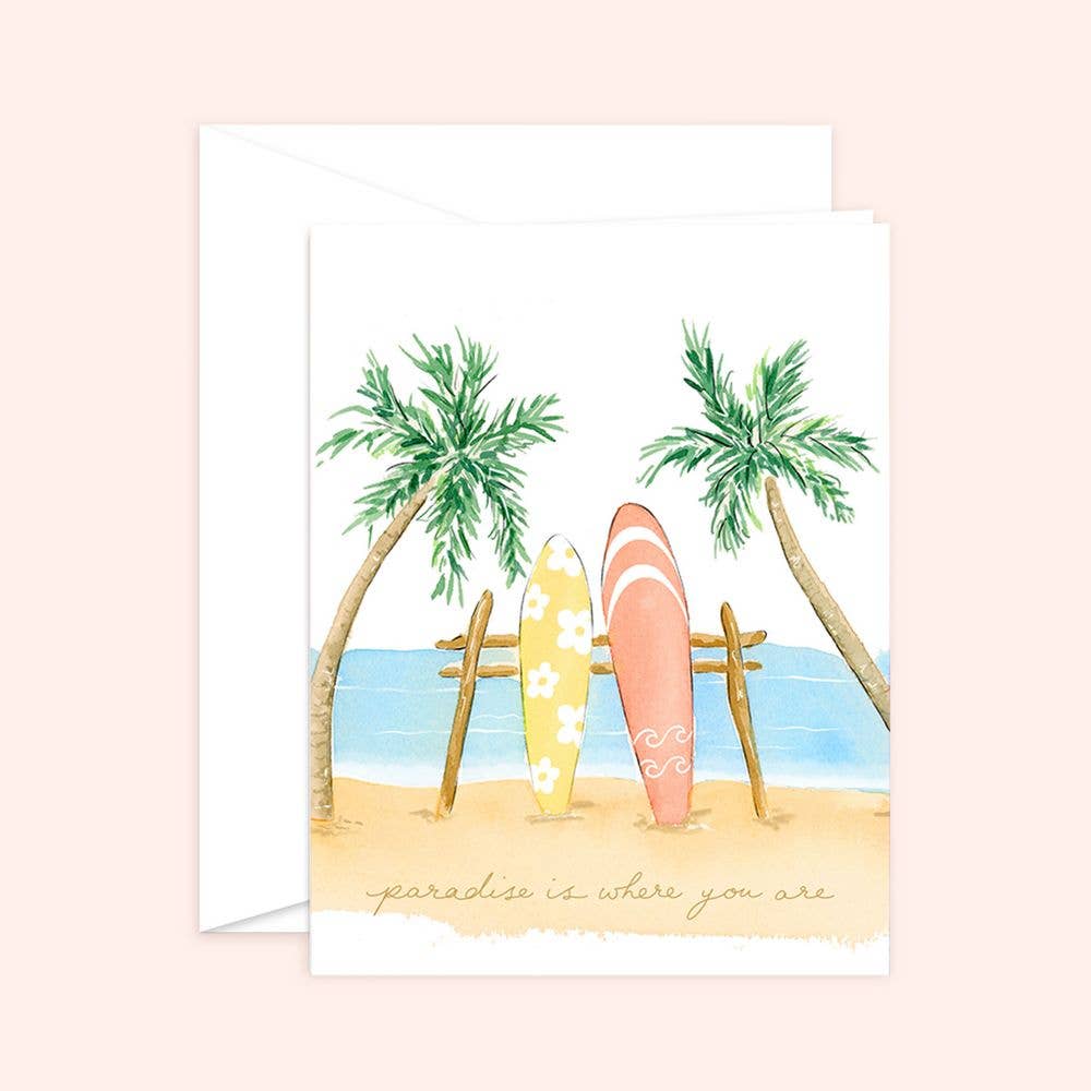Paradise is With You Love Greeting Card