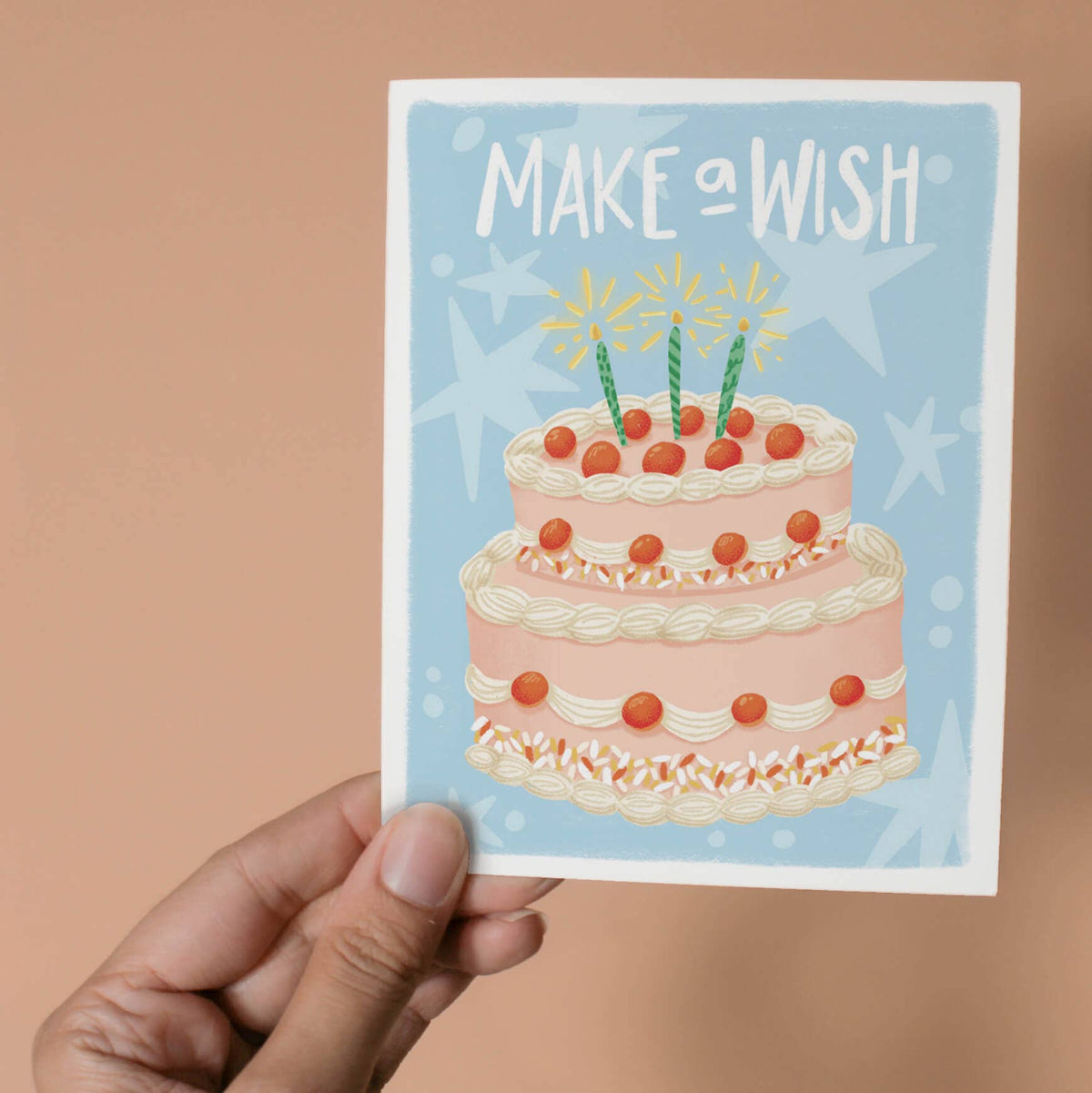 Wallflower Studio Co. - Make a Wish Birthday Cake Greeting Card