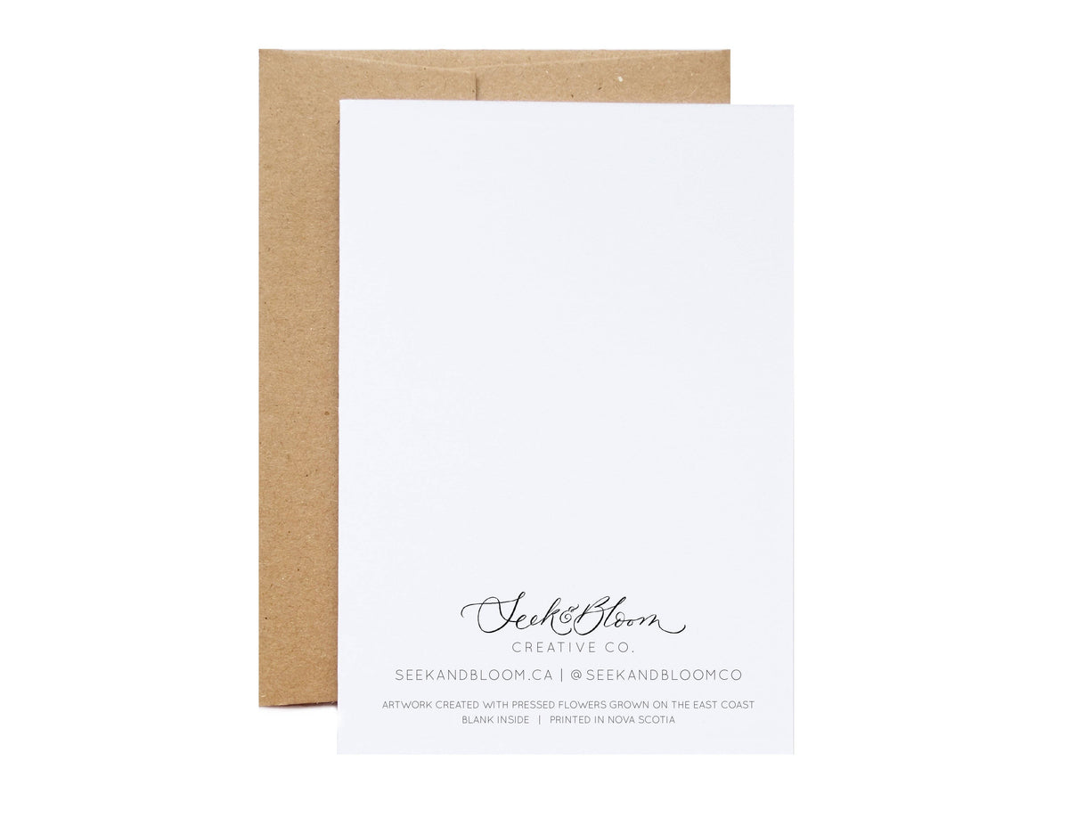 Home Sweet Home, Pressed Flower Greeting Card