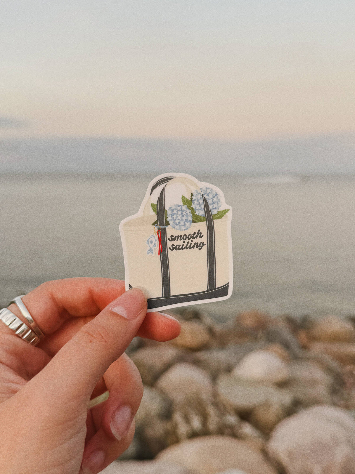 Smooth Sailing Tote Bag Sticker