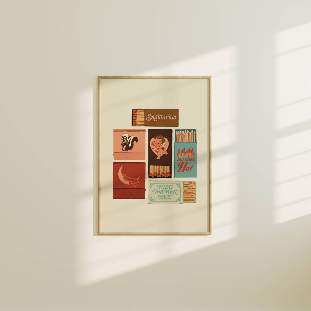 Sagittarius: Zodiac Vintage Inspired Matchbook Print