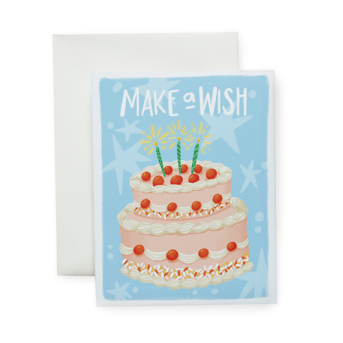 Wallflower Studio Co. - Make a Wish Birthday Cake Greeting Card