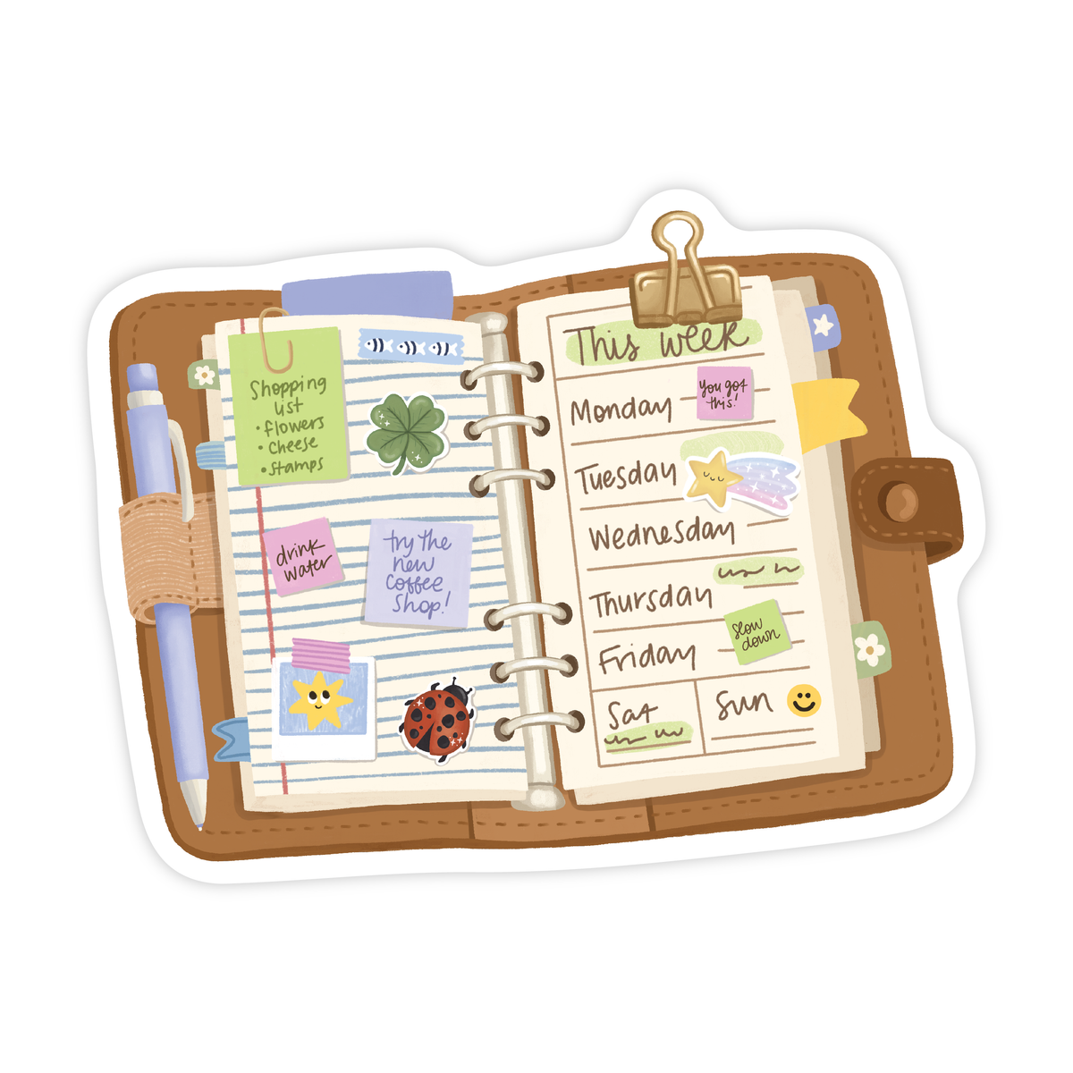 Simple Whimsy - Planner - Stationery Organizer Journal Vinyl Sticker