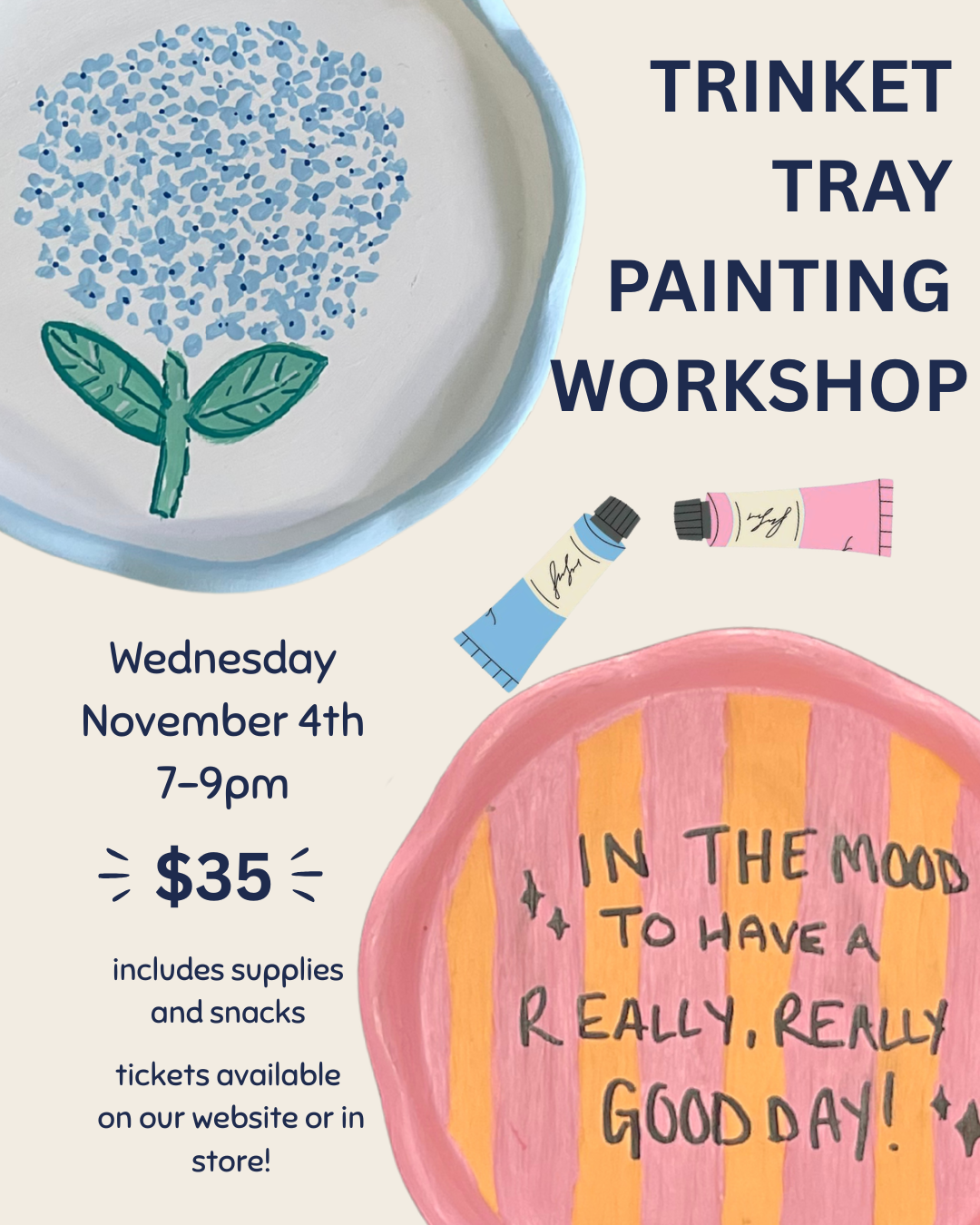 Trinket Tray Painting Workshop