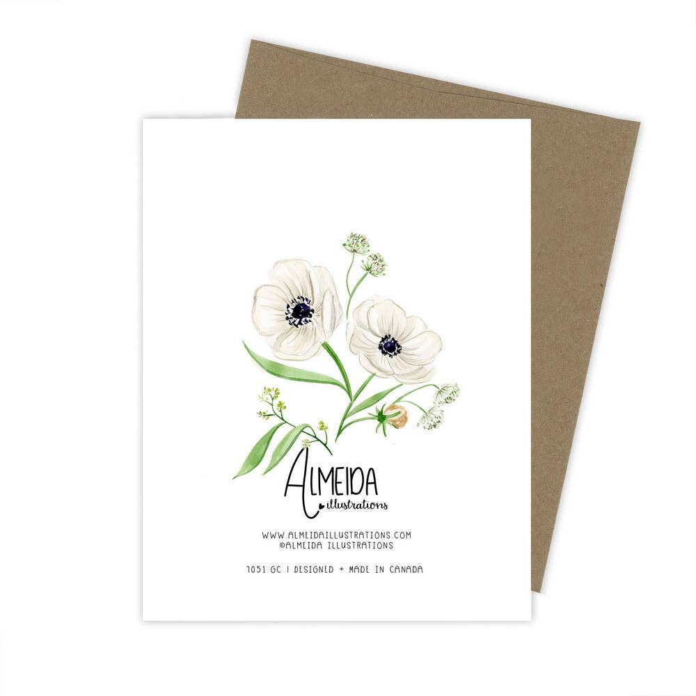 Just Married Flower Card