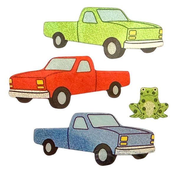 Glitter Toad and Truck Stickers