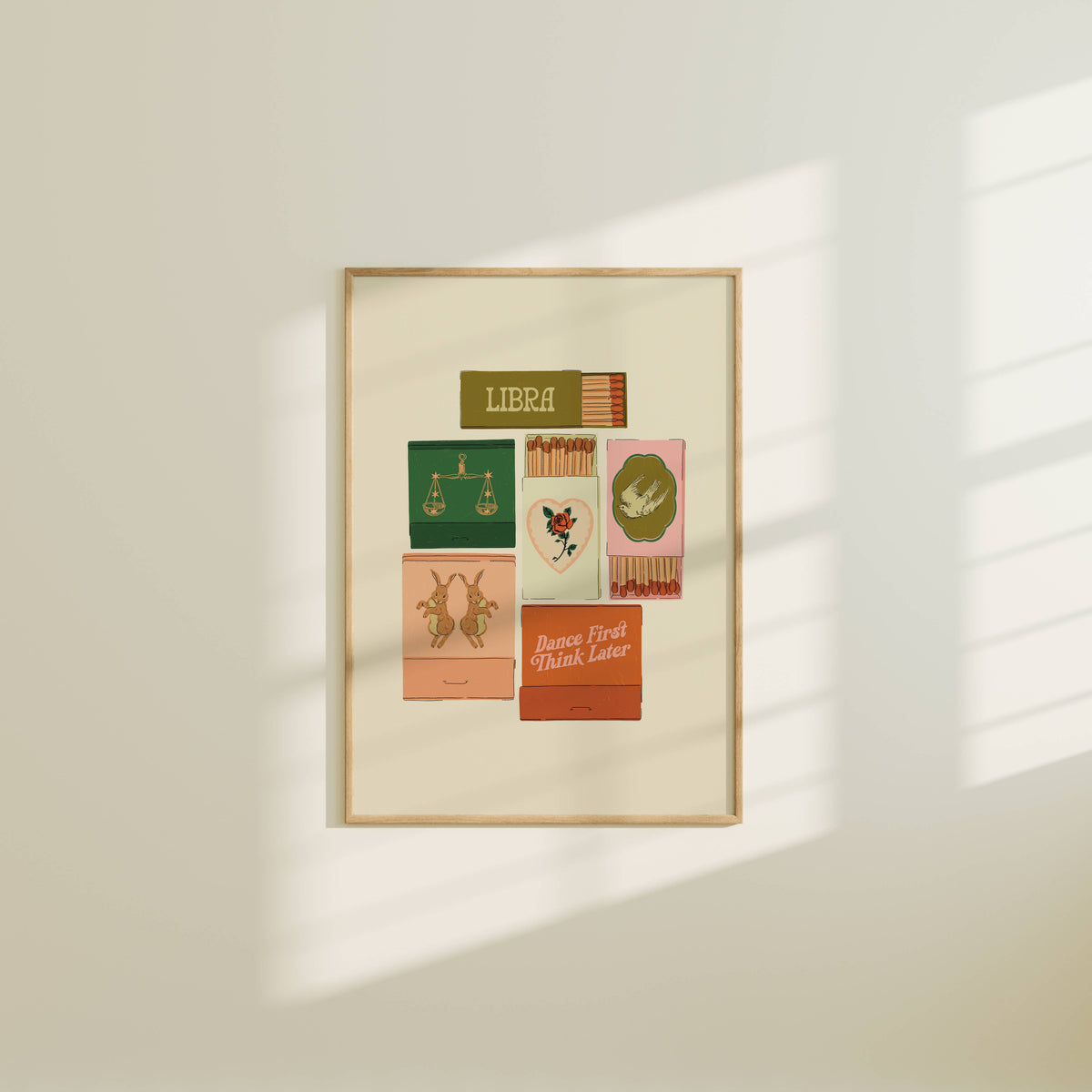 Libra: Zodiac Vintage Inspired Matchbook Print
