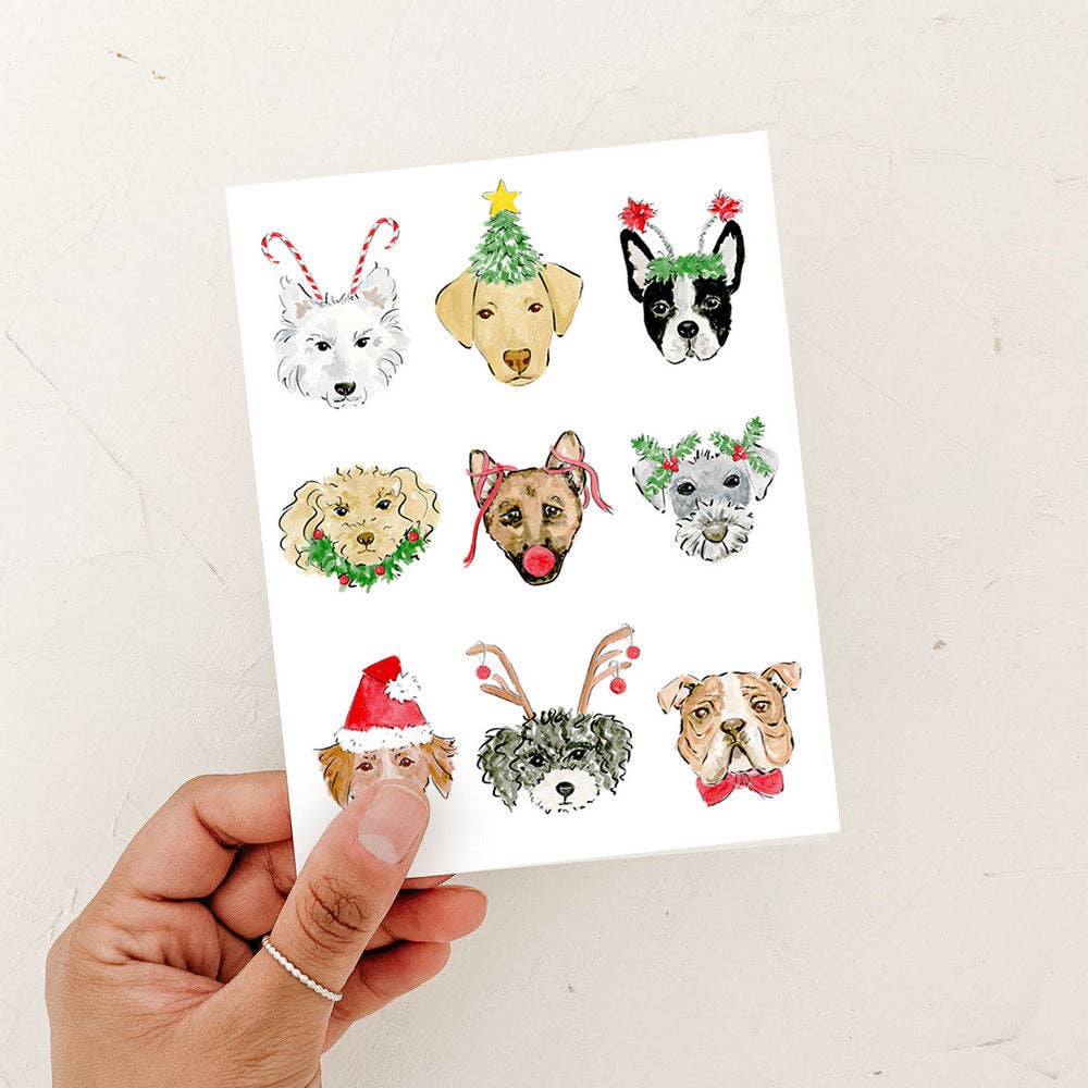 Merry Dogs Christmas Holiday Card