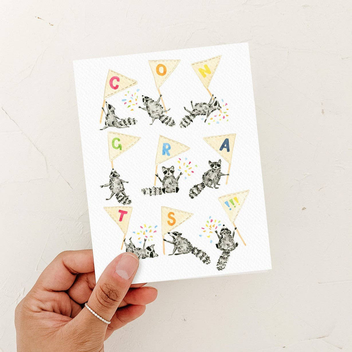 Raccoon Congratulations Card