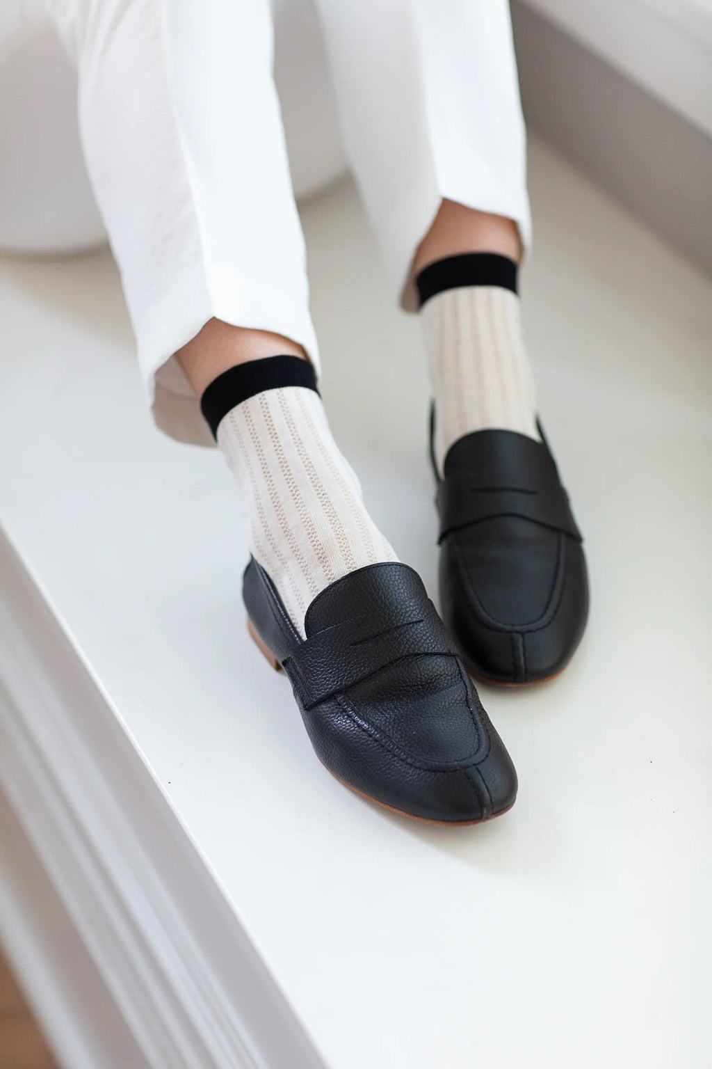 Sunday Socks - Black Stripe