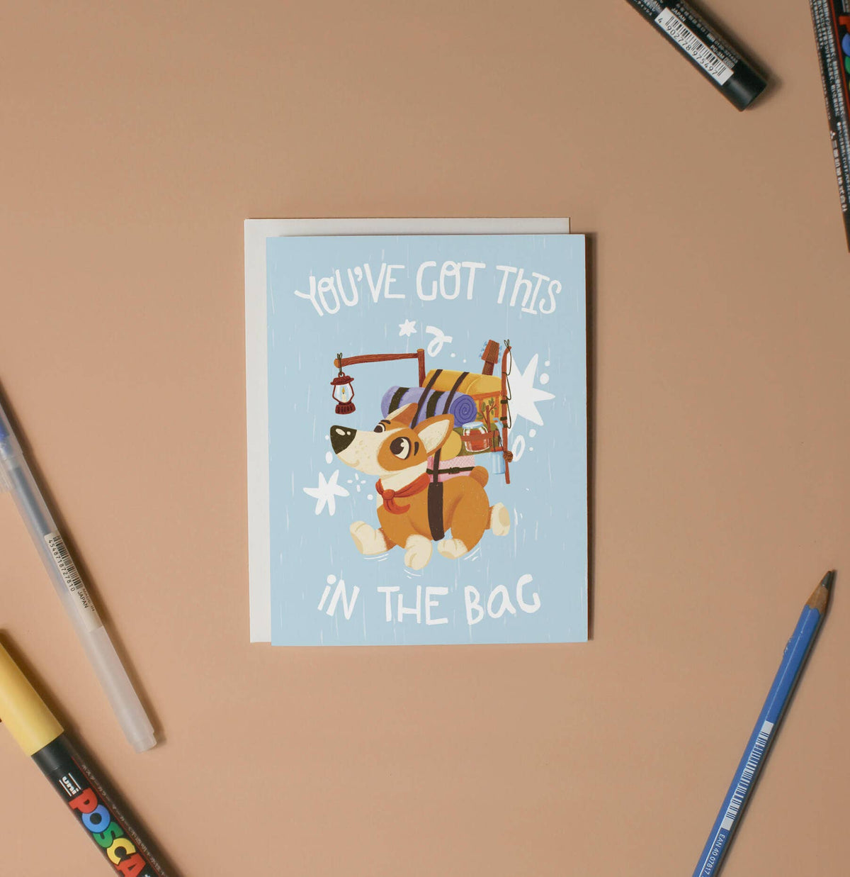 Wallflower Studio Co. - In the Bag Dog - Illustrated Everyday Card