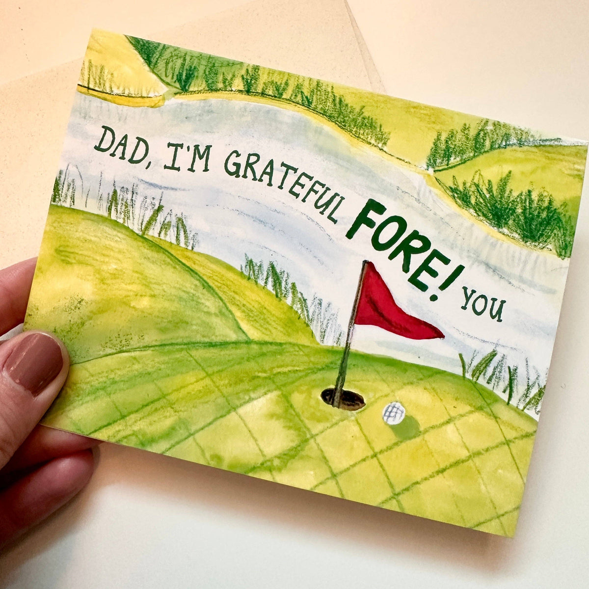 Fun Gal Studio - Grateful FORE! You - Father's Day / Dad Birthday Card