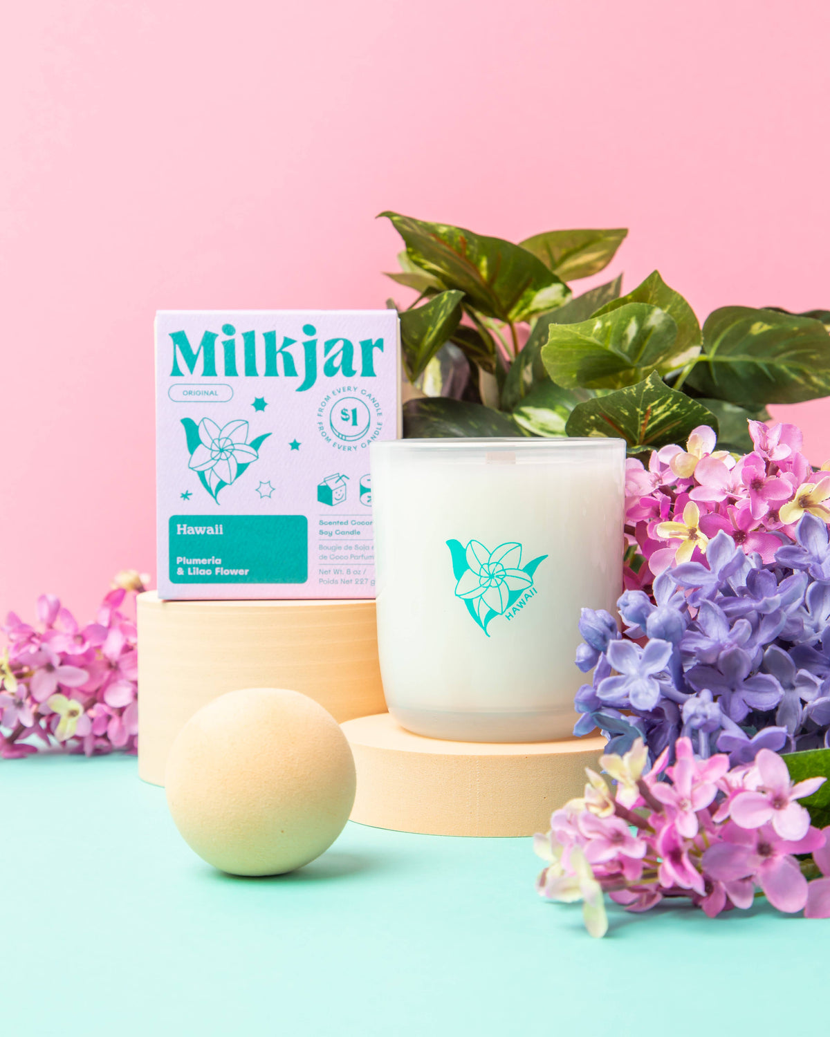 Hawaii - Plumeria & Lilac Coconut Soy Candle