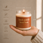 Back Porch Bourbon Non-Toxic Soy Wax Candle