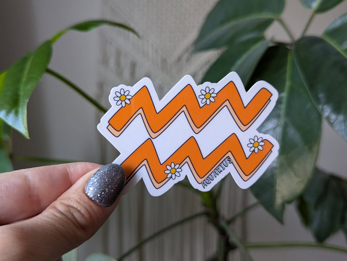 Aquarius zodiac sign sticker