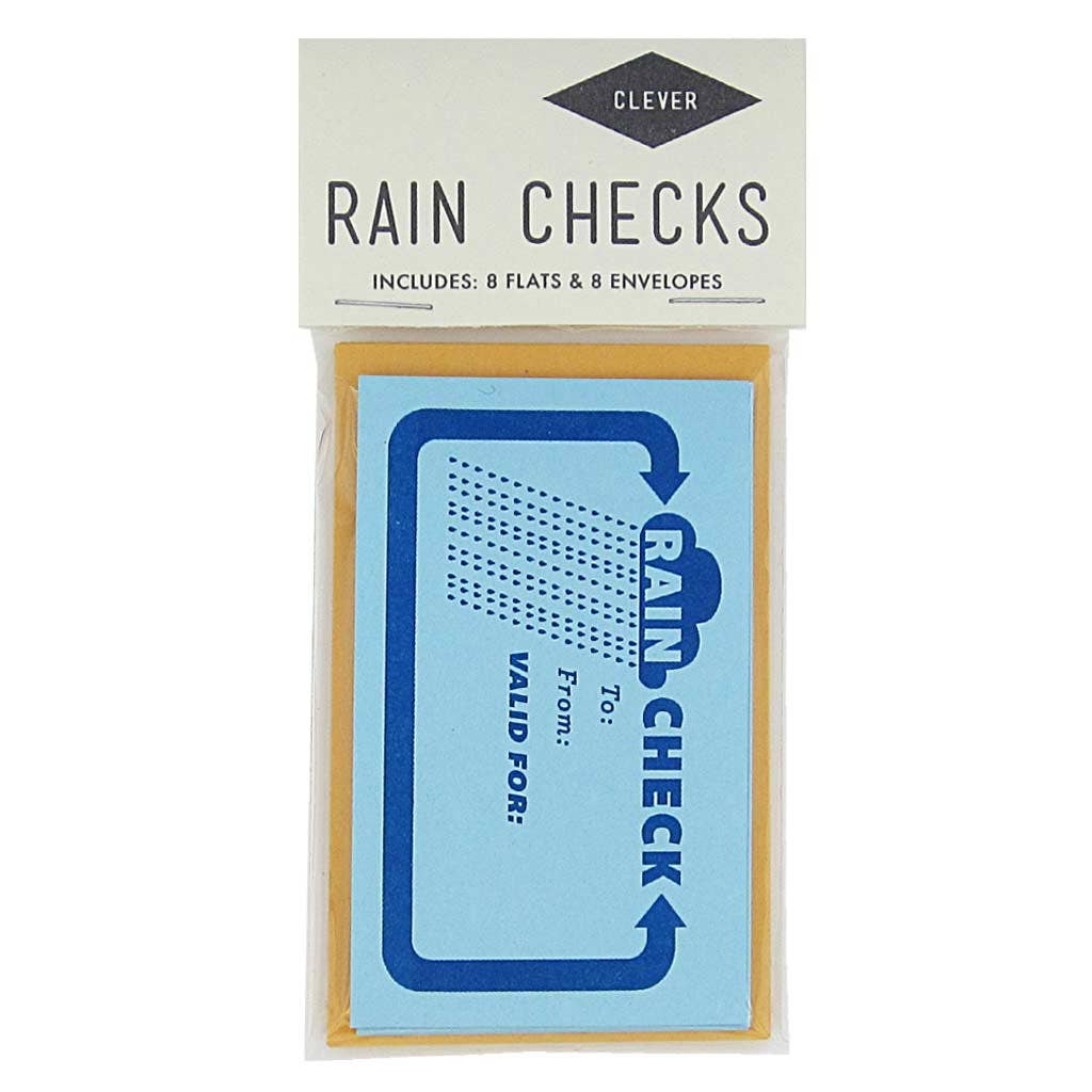 Rain Checks Notecards