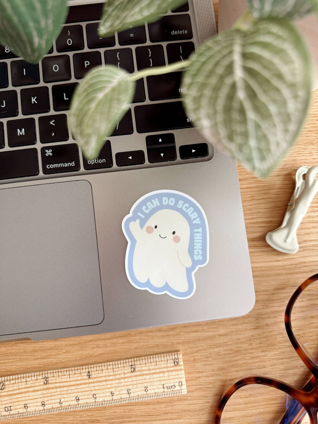 Simple Whimsy - I Can Do Scary Things Ghost - Spooky Vinyl Sticker