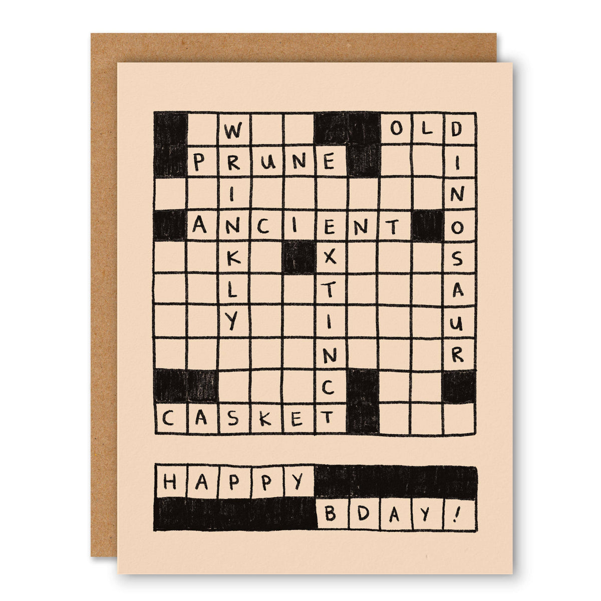 Crossword Birthday - Greeting Card