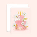 Birthday Floral Cake Card
