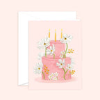 Birthday Floral Cake Card