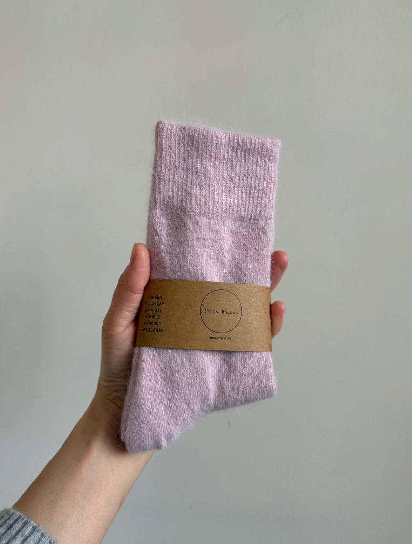 Fluffy Angora Sock: Pink Tourmaline