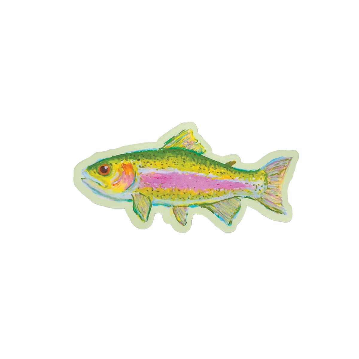 Janine Payne Illustrations - Rainbow Trout Sticker