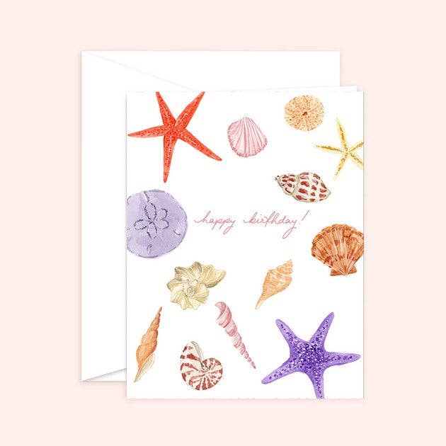 Happy Birthday Shells Greeting Card