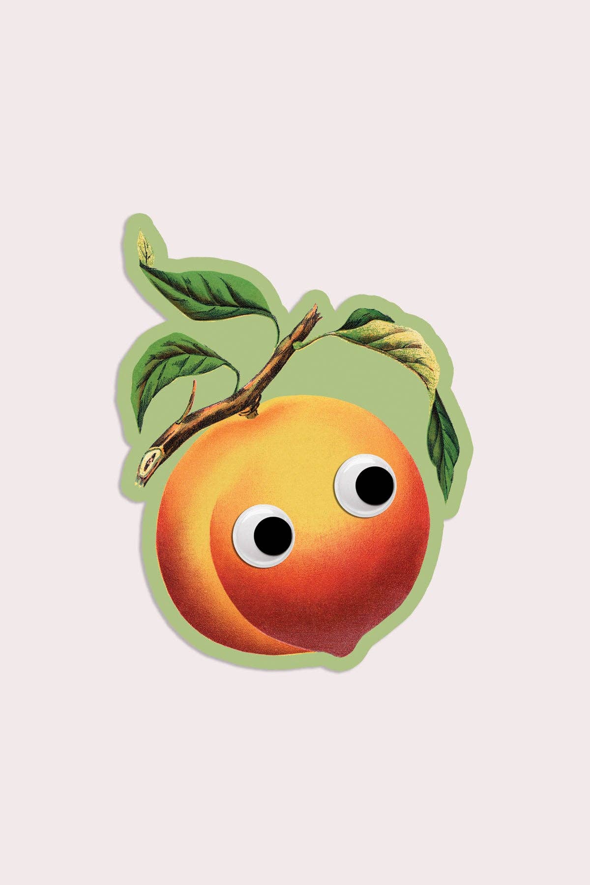 Googly Peach Sticker