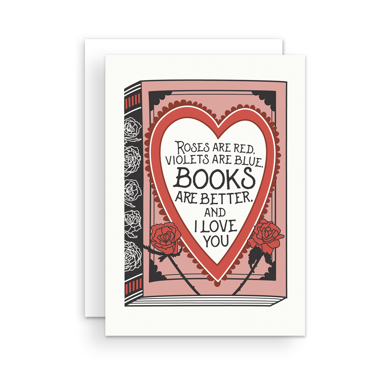 Roses Are Red Books Greeting Card