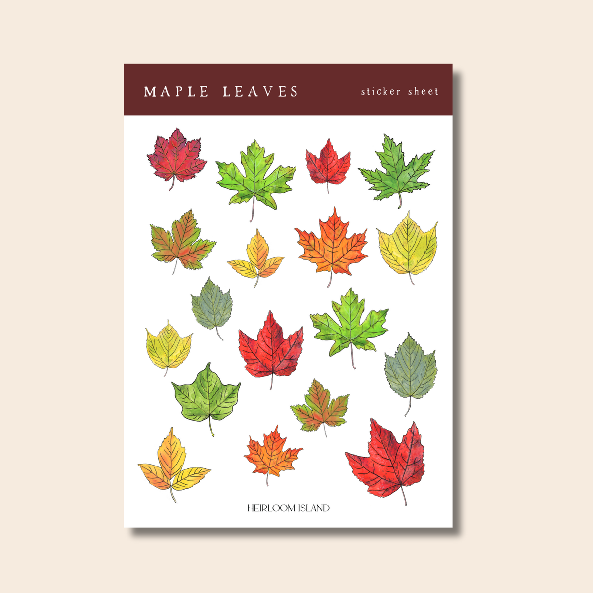 Heirloom Island - Maple Syrup Sticker Sheet Set