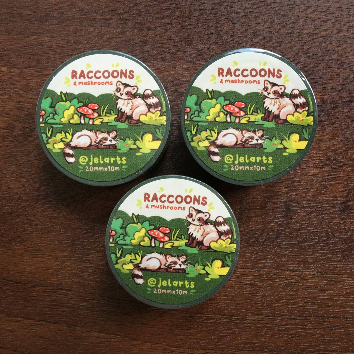 JelArts - Raccoons - Washi Tape