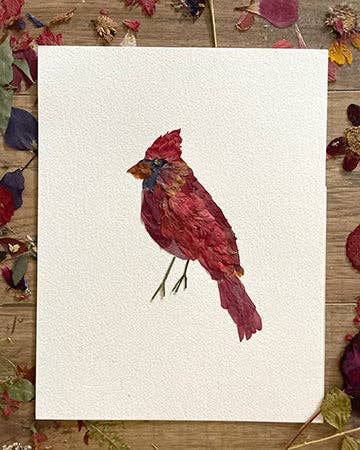 Seek & Bloom Creative Co. - Cardinal Pressed Flower Print