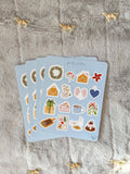 Frosty Winters Christmas Holiday Vinyl Sticker Sheet