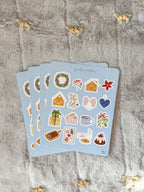Frosty Winters Christmas Holiday Vinyl Sticker Sheet