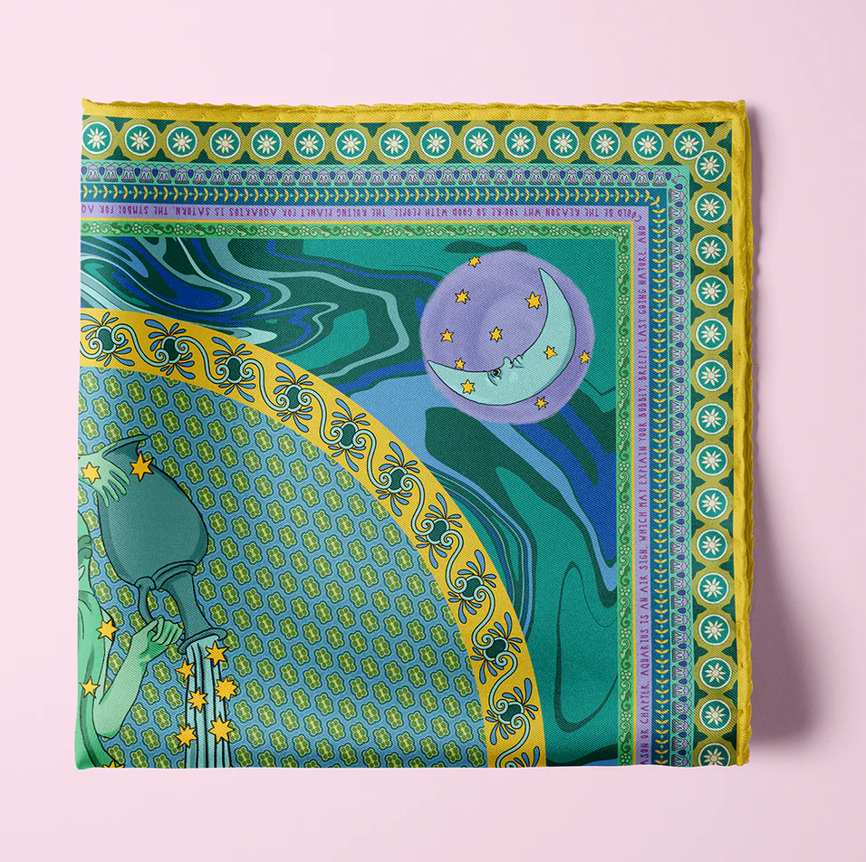 Aquarius Silk Scarf