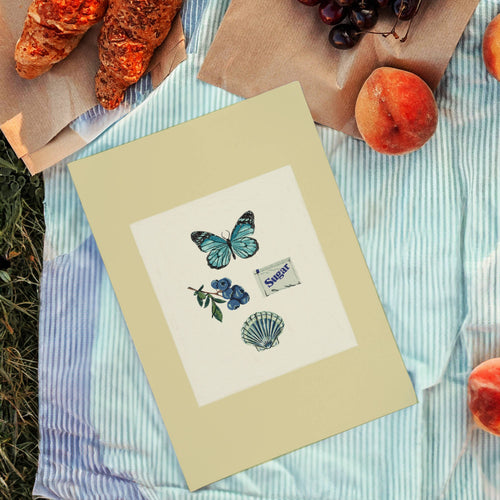 A Few Of My Favourite Things Assorted Art Print: Blue