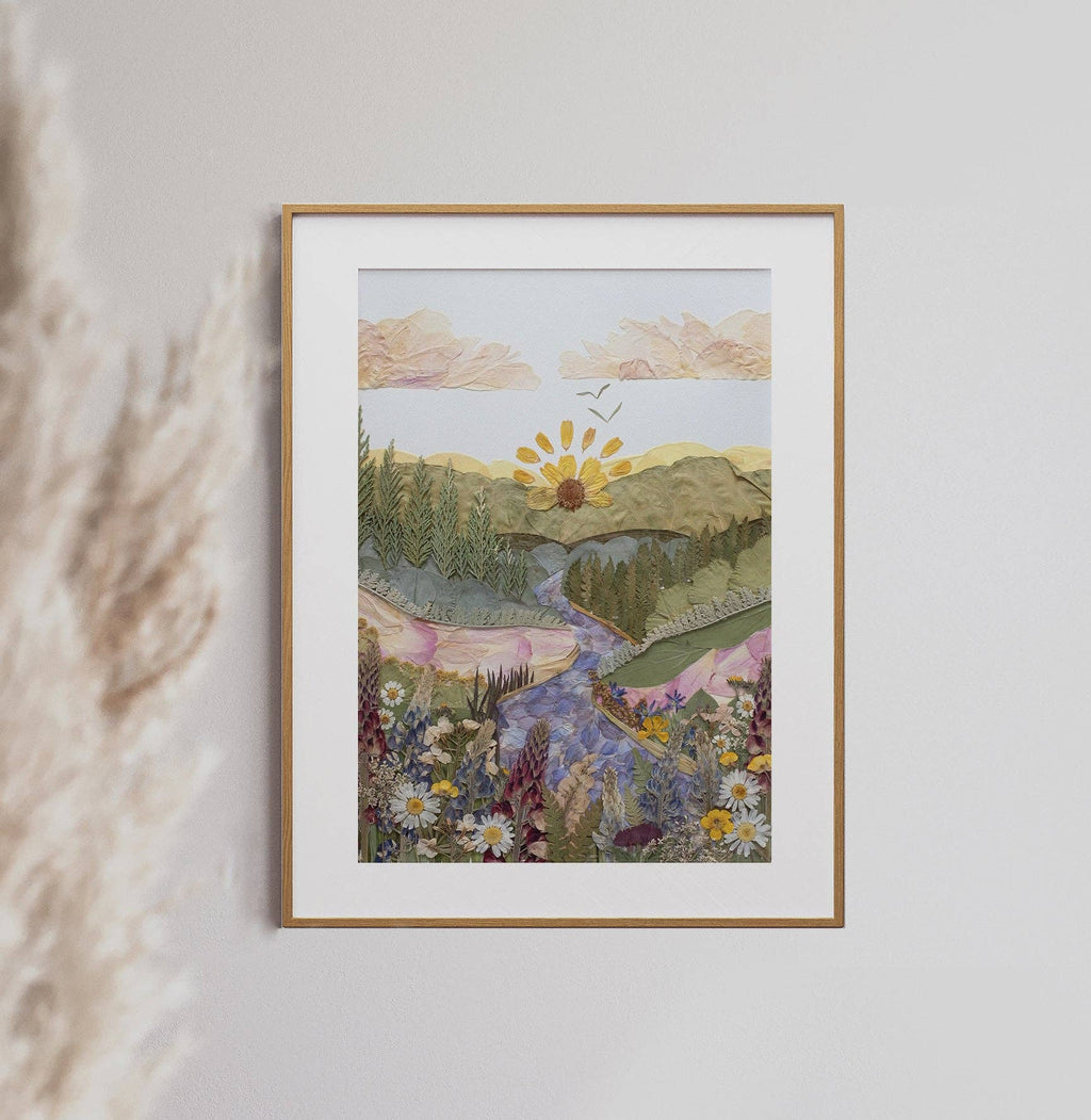 Seek & Bloom Creative Co. - Wild Valley, Pressed Flower Art Print: 8x10