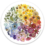 Floral Art Colour Wheel Sticker