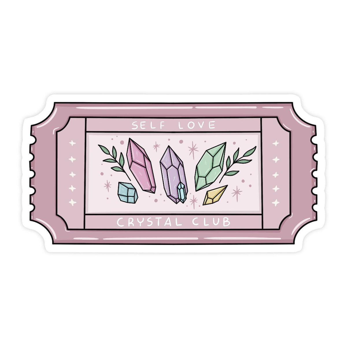 Simple Whimsy - Self Love Crystal Club - Sticker