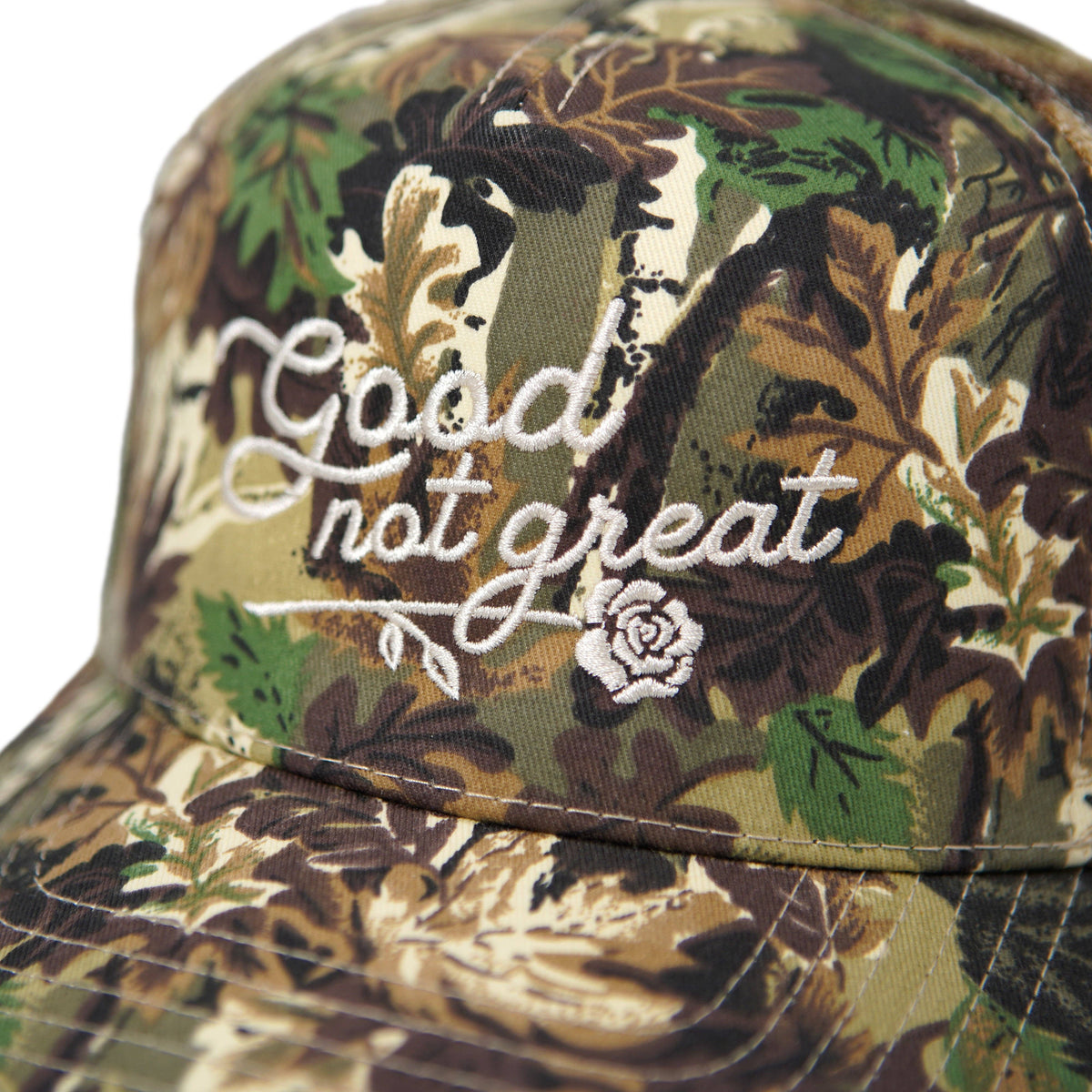 Good Not Great Camo Trucker Hat