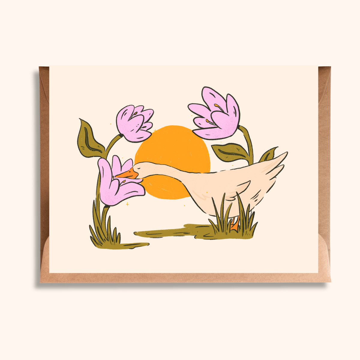 Garden Goose Greeting Card