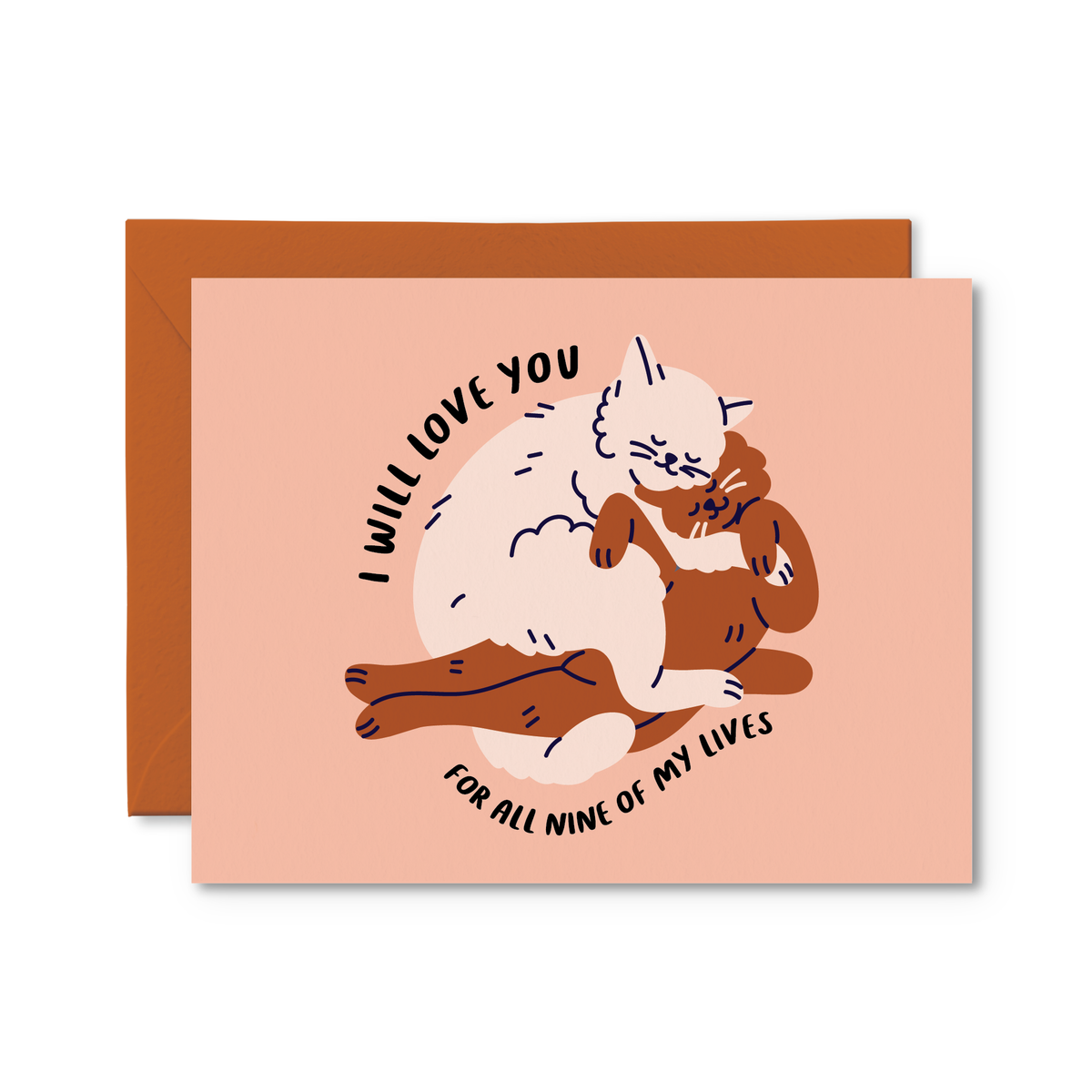 Nine Lives Cat Love Card