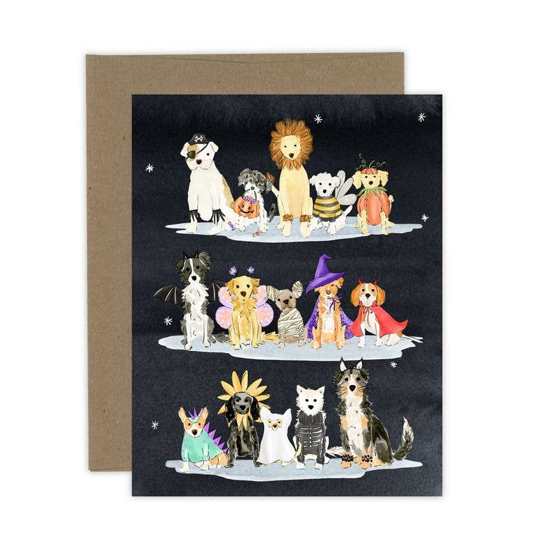 Almeida Illustrations - Spooky Pups Card: White