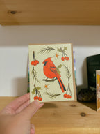 Cardinal Greeting Card | Blank Winter Holiday Card