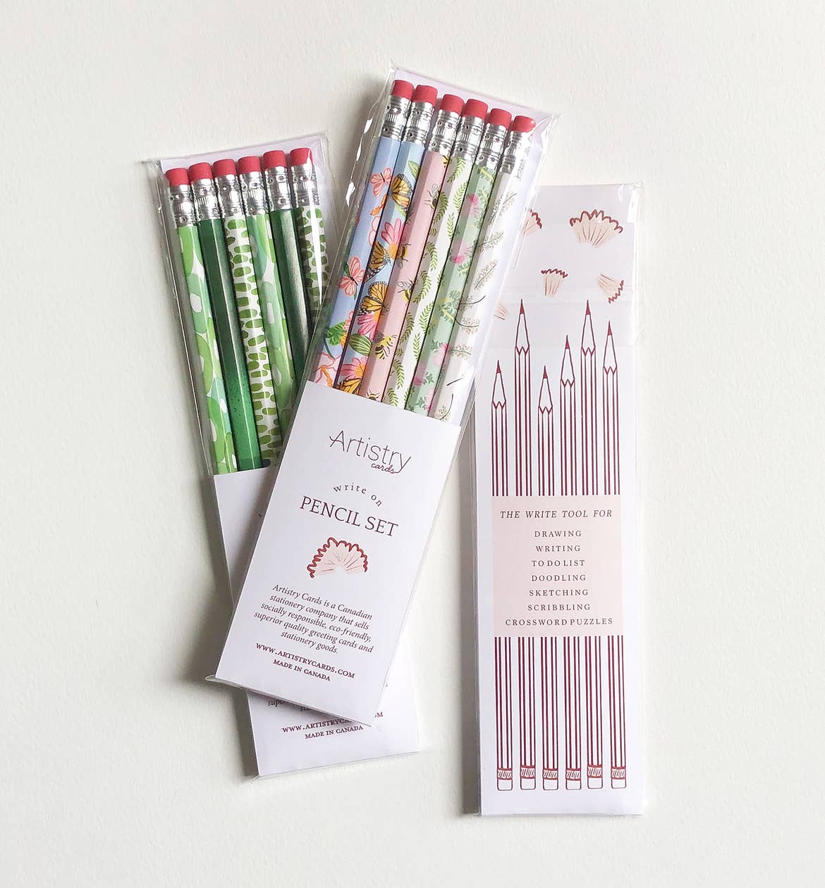 Art Supply-Themed Pencils Set of 6 – Vibrant and Creative