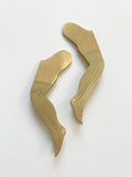 virga - Victorian Stocking Leg Tweezer Candle Snuffer: Brass